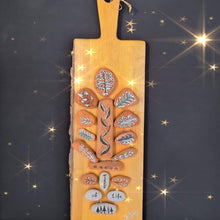 Load image into Gallery viewer, &quot;TREE OF LIFE&quot; WOODEN ITEM WITH CERAMIC  SEA-PEBBLES HAND-PAINTED WITH TEMPERA
