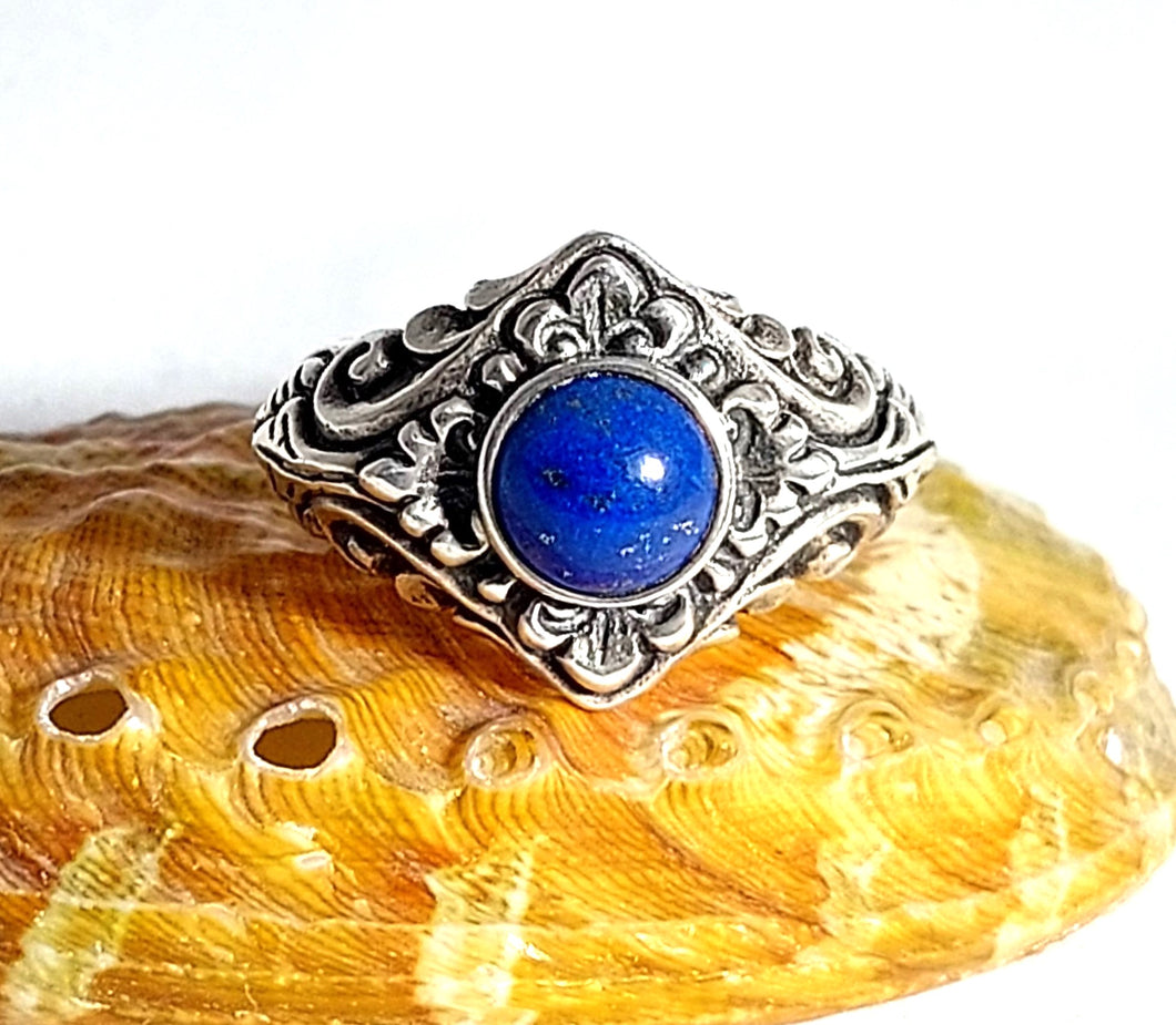 SILVER RING LAPIS-LAZULI