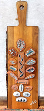 Load image into Gallery viewer, &quot;TREE OF LIFE&quot; WOODEN ITEM WITH CERAMIC  SEA-PEBBLES HAND-PAINTED WITH TEMPERA
