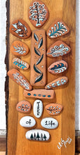 Load image into Gallery viewer, &quot;TREE OF LIFE&quot; WOODEN ITEM WITH CERAMIC  SEA-PEBBLES HAND-PAINTED WITH TEMPERA
