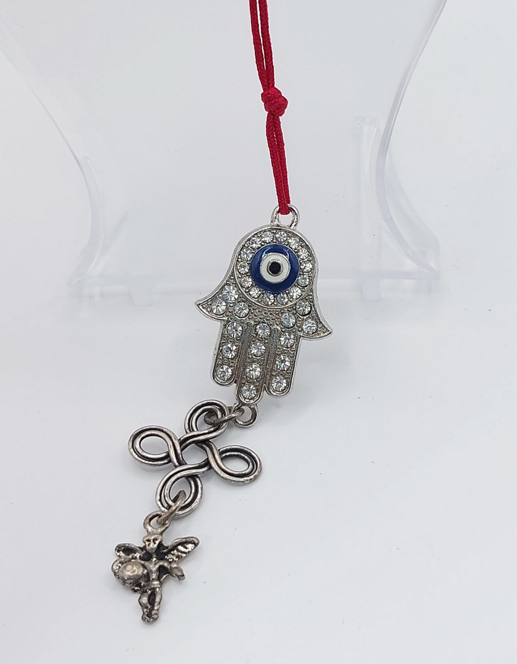 GOOD LUCK CHARM/TALISMAN, SILVER PLATED HAND OF FATIMA