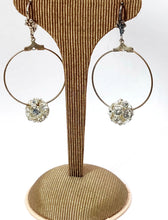 Load image into Gallery viewer, STAINLESS/SILVER-PLATED EARRINGS, HANGING HOOPS
