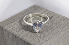 Load image into Gallery viewer, SILVER RING TEAR-SHAPED ZIRCON
